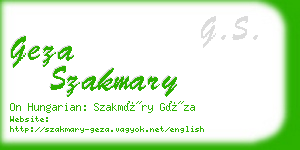 geza szakmary business card